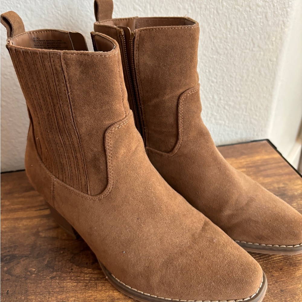 Brown Suede Ankle Boots